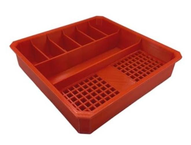 Impact bit holder insert for Packout Low Profile Organizers (7 Compartment Red