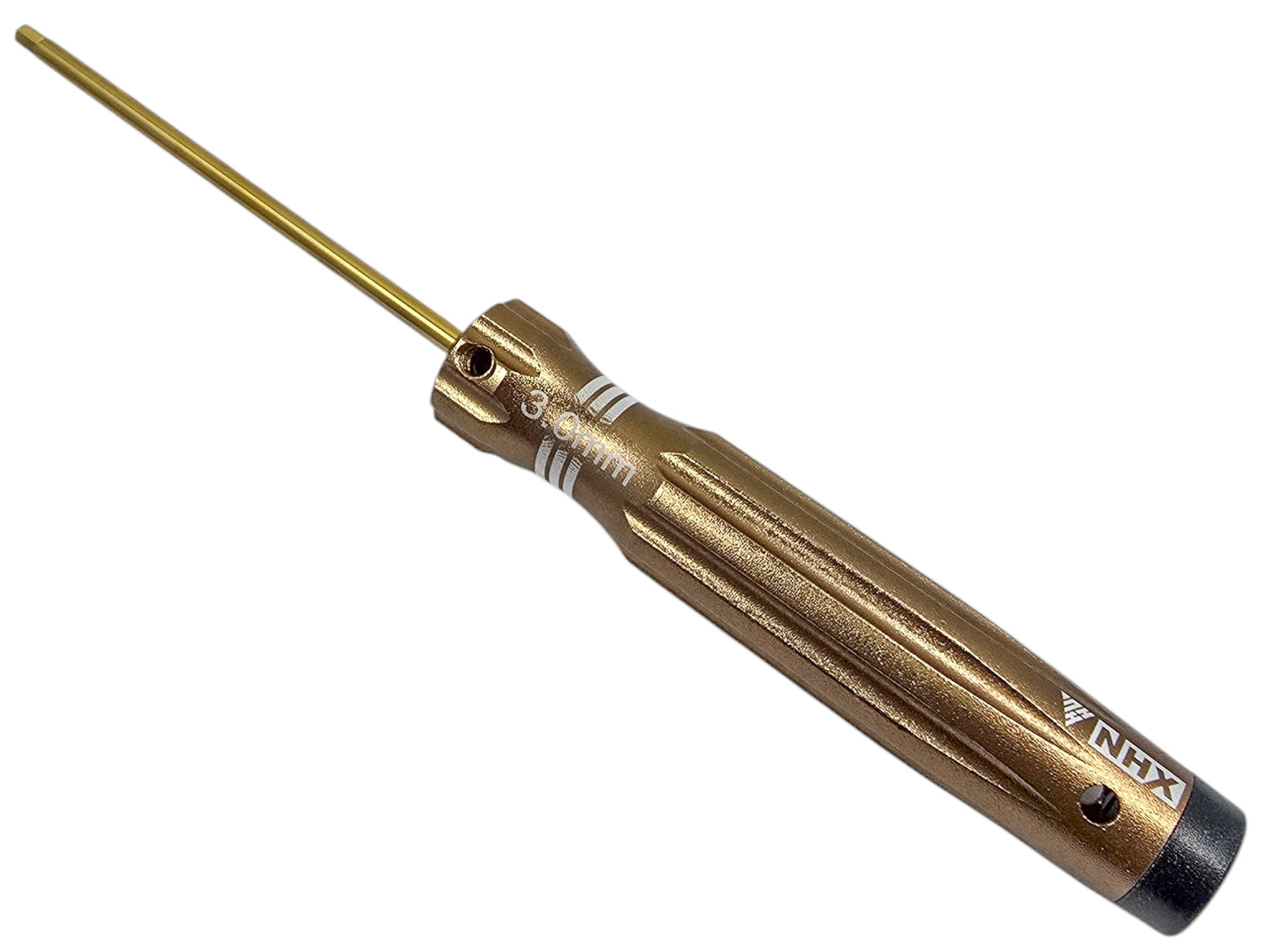NEW NHX RC Classic Hex Allen Wrench 3.0 x 180mm with Titanium Coated Bronze