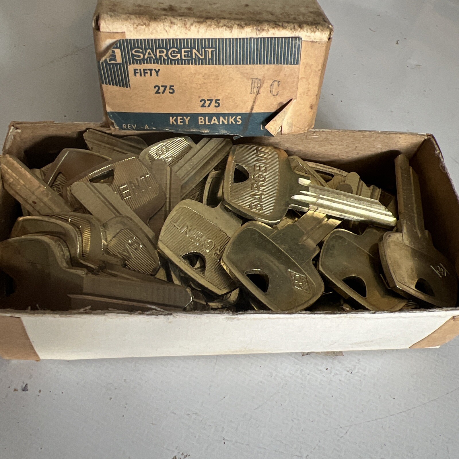 NEW OLD STOCK Lot Of 42 New ORIGINAL Sargent 275 RC 5-Pin Key Blanks, Steampunk