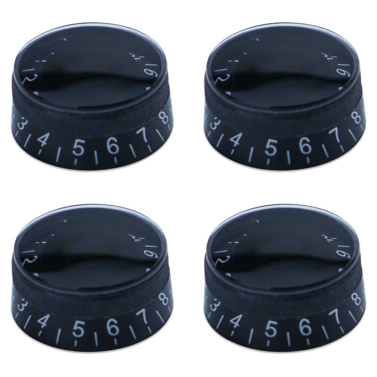 4 Pcs Control Speed Knobs Black Electric Guitar bass Volume Tone Control Knobs