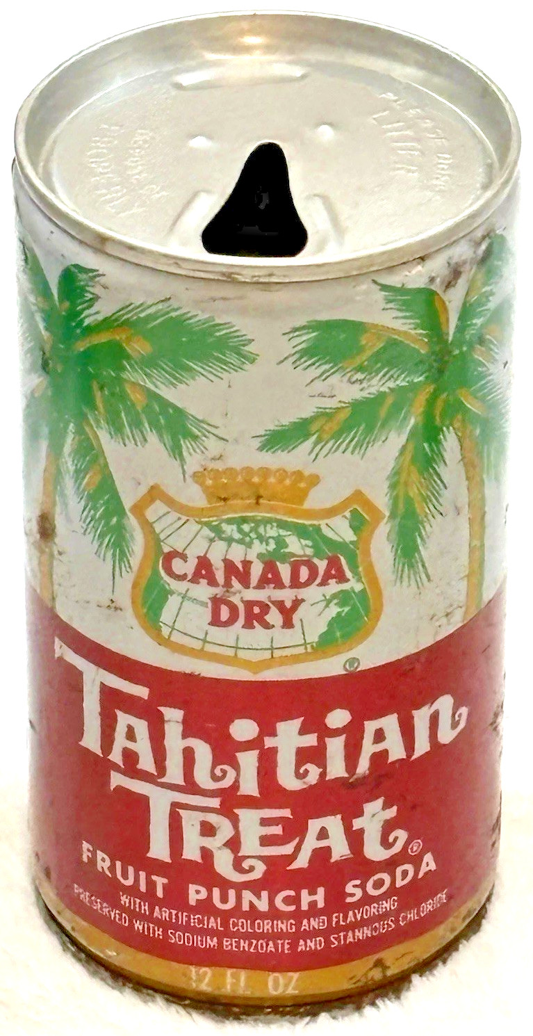 1970’s Canada Dry-🌴Trees-Tahitian Treat-Fruit Punch🥊 -12 oz-Steel Soda-Pop Can