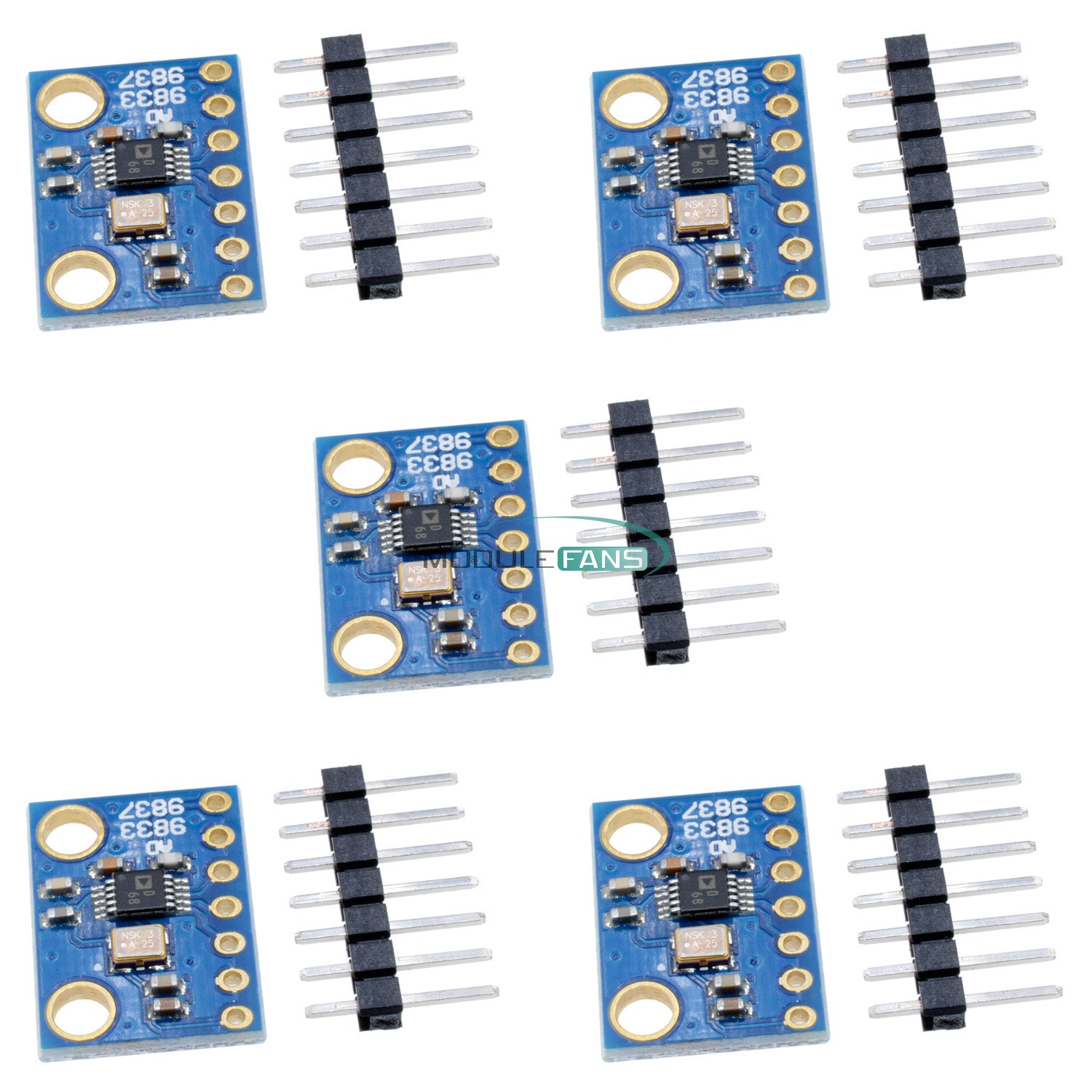 5Pcs AD9833 DDS Signal Generator Module Programmable Microprocessors Sine Wave