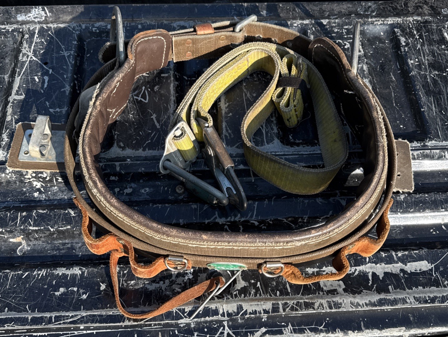 30” BUCKINGHAM LINEMAN'S POLE CLIMBING BELT W/Lanyard Arborist Safety Tie Off