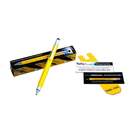 USA Tool Ballpoint Pen – Yellow Finish – 9-Function Multi-Tool Pen with
