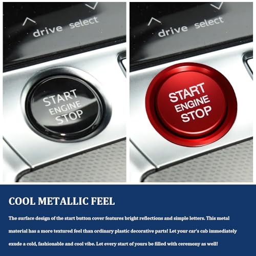 Car Push Start Button Cover, Start Stop Button Cover, Aluminum Auto Key