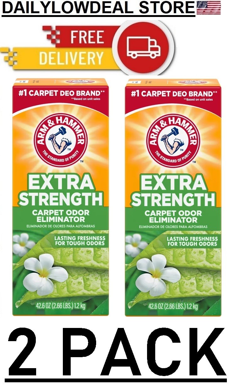 2 PACK Arm & Hammer Carpet Odor Eliminator - Extra Strength, 42.6 oz