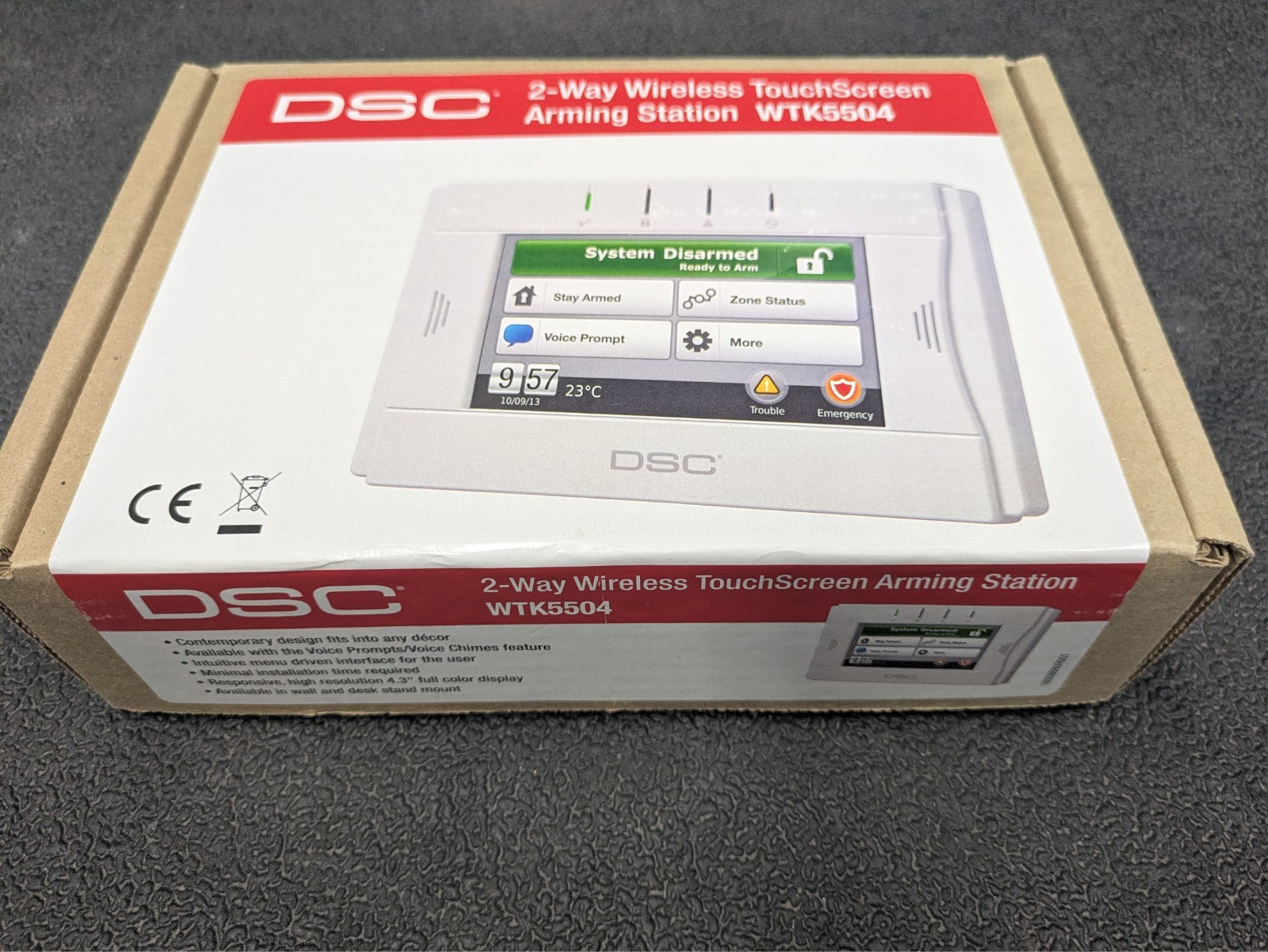 DSC WTK5504 2-Way Wireless TouchScreen Arming Station