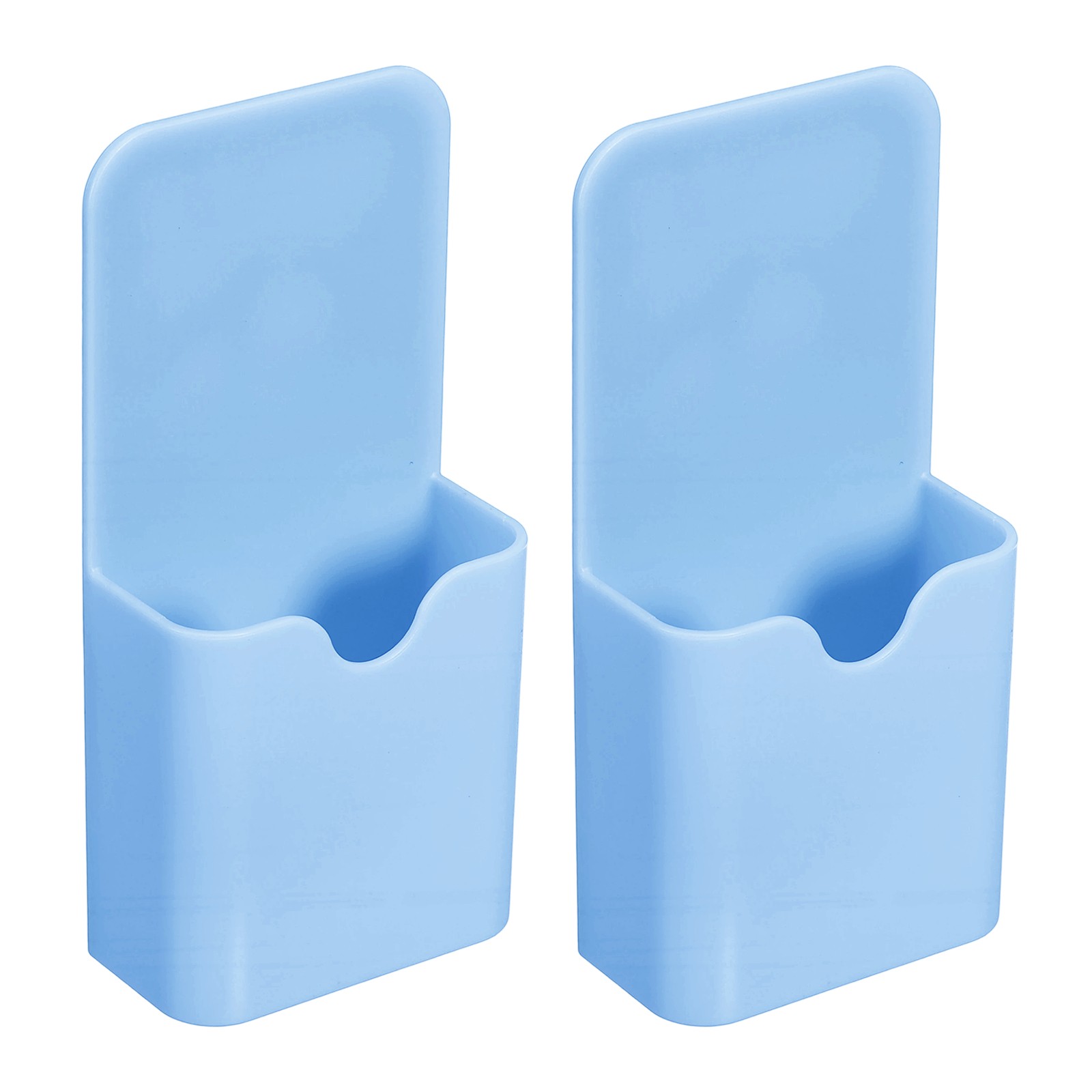 2Pcs 2.24 x 1.06 x 4.72" Plastics Magnetic Pen Holder Blue]