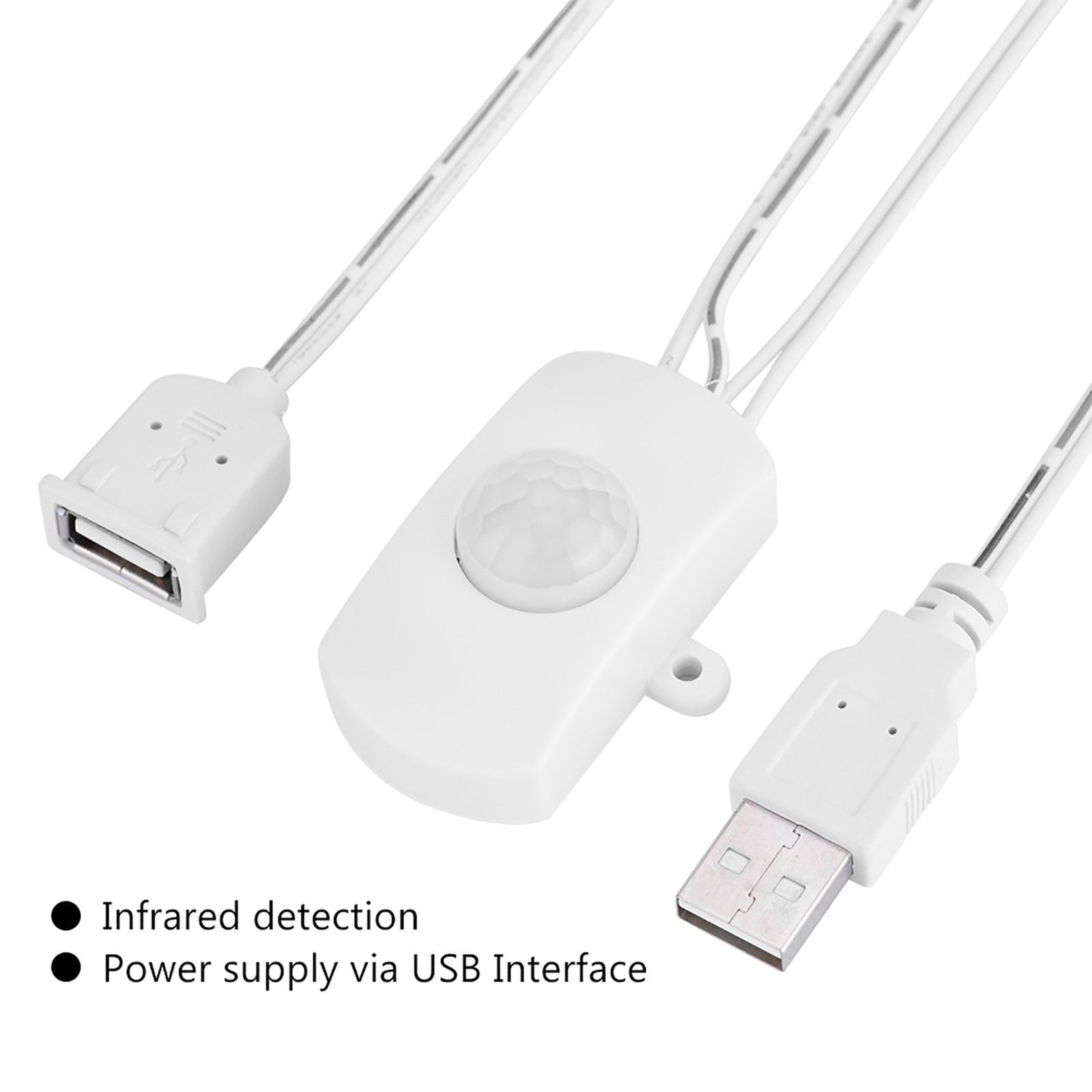 2A PIR Motion Sensor DC5-24V Automatic (USB Interface White)