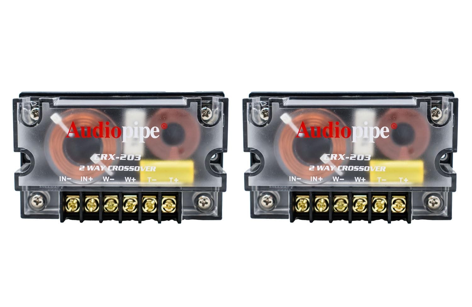 300 Watts 2 Way Crossover - (2 Pack) Passive Car Audio Speaker Multicolor