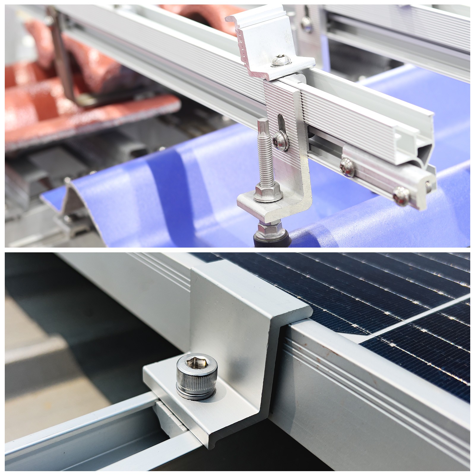 12Pcs 35mm Solar Panel Middle Clamp Mid Clips for Mounting