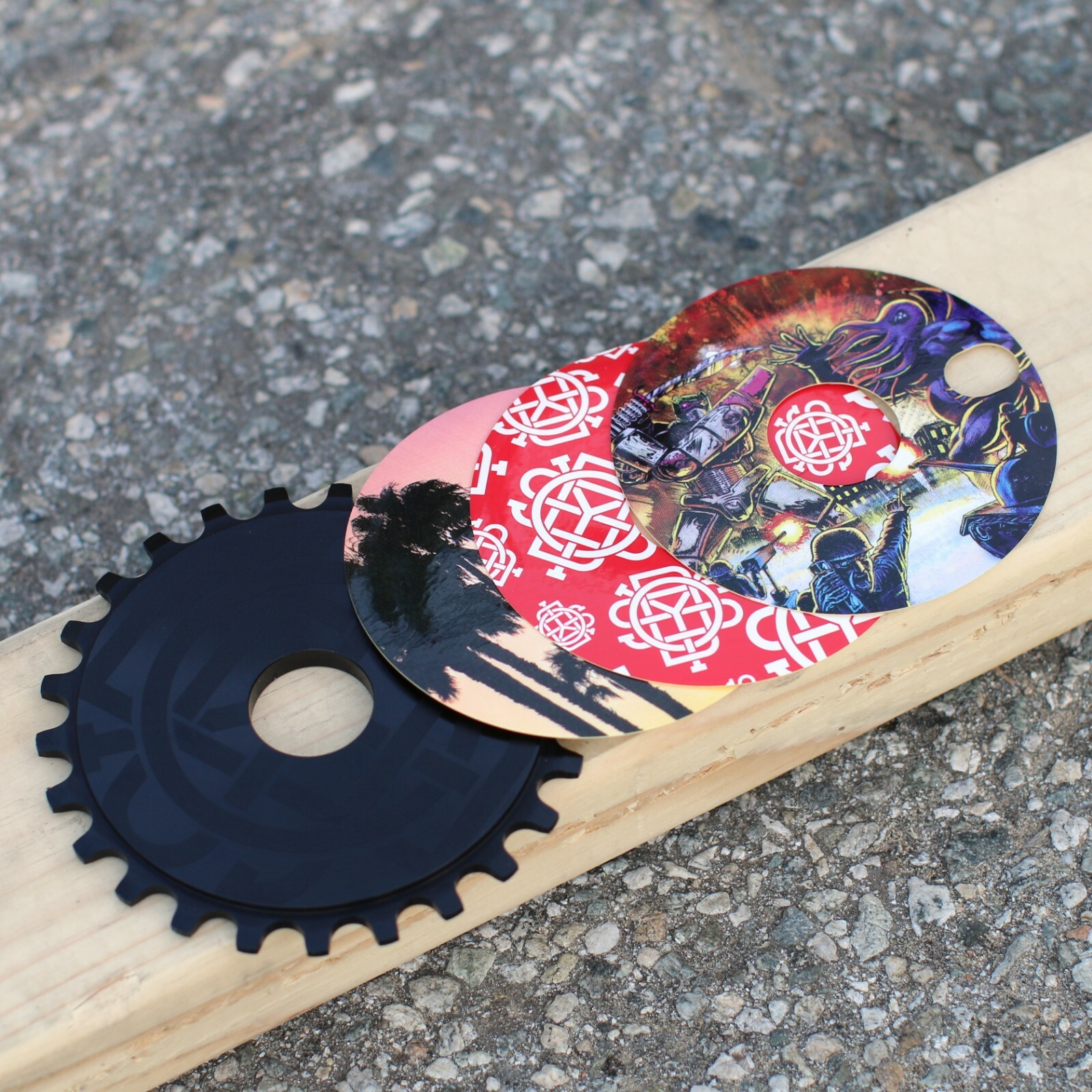 ODYSSEY BMX BIKE DISCOGRAM BICYCLE SPROCKET BLACK SHADOW FIT CULT GUARD