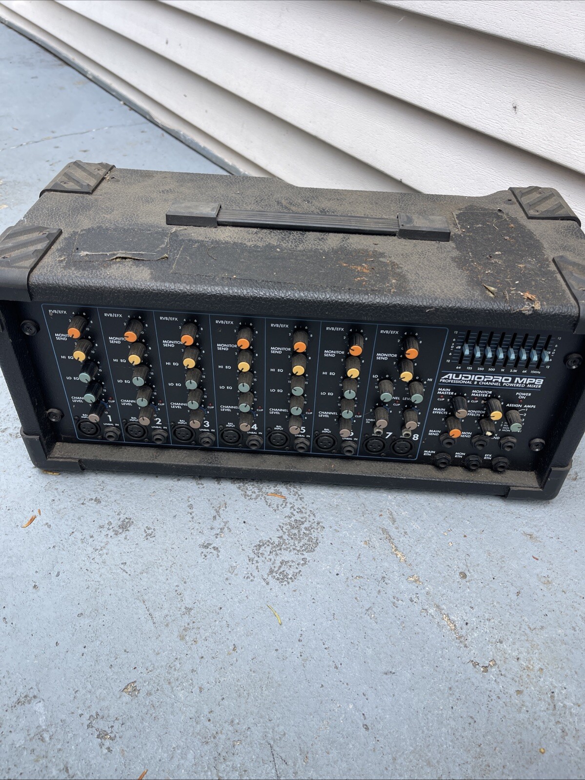 Vintage Audiopro MP8 Powered PA Mixer MP8 8 Channel Mixer Good Used
