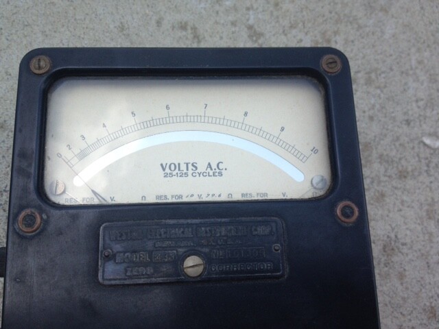Analog  AC Voltmeter 0-10 V, Weston Electrical Instrument,