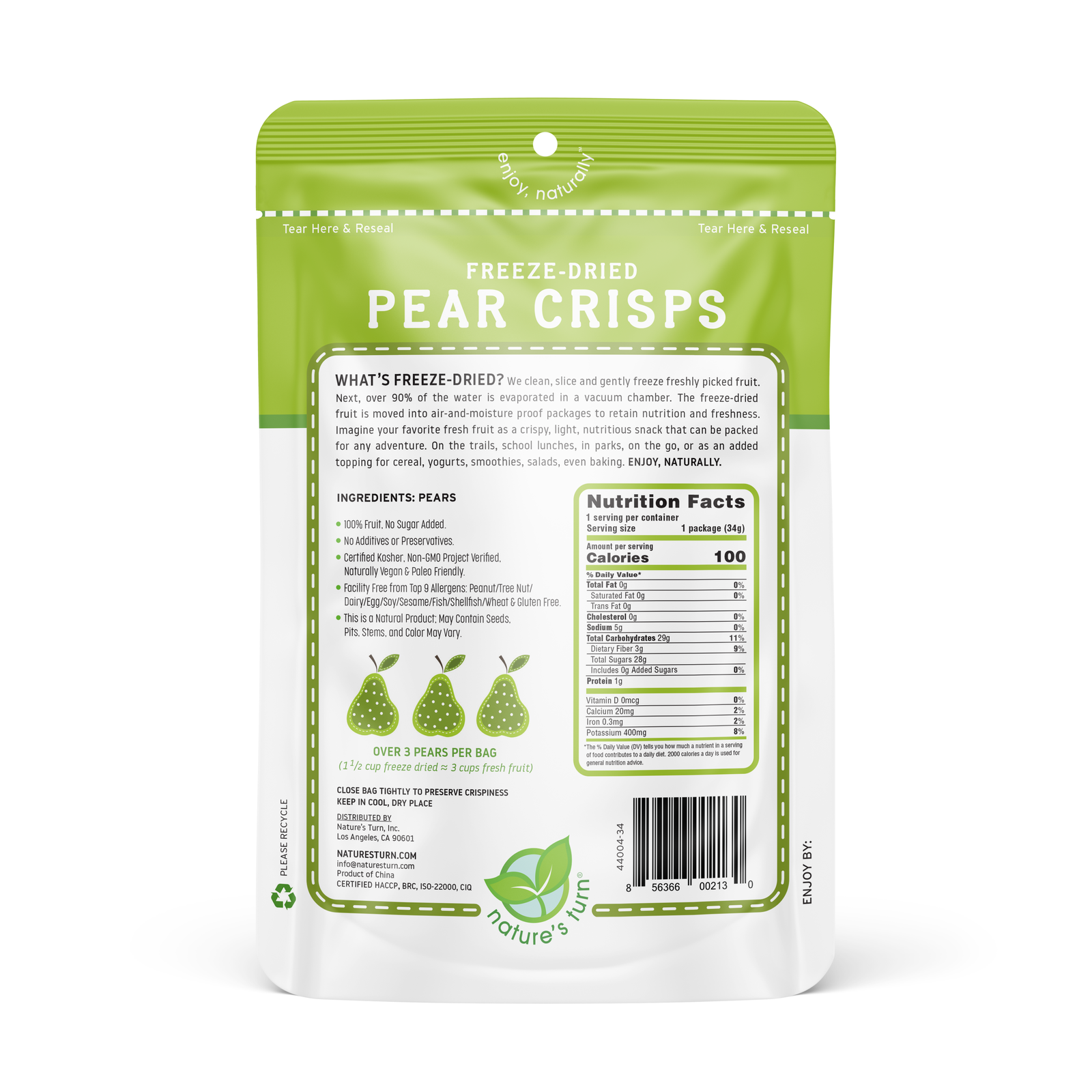 Freeze-Dried Pear Crisps
