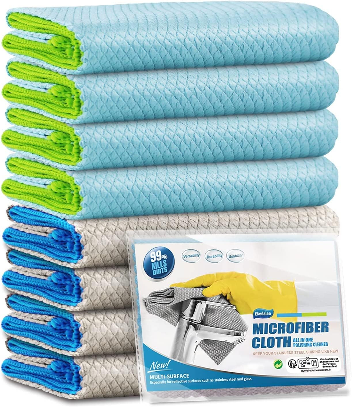 Microfiber Cleaning Cloth Lint Free Glass Cleaner Window Polishing Streak Free M