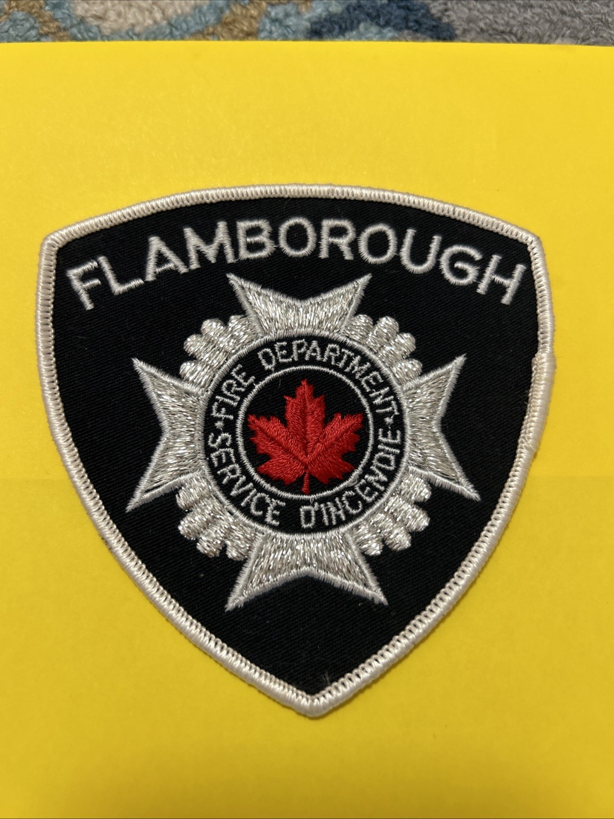 Vintage Fire Station Flamborough Ontario Canada Patch Dept. Engine Firefighter