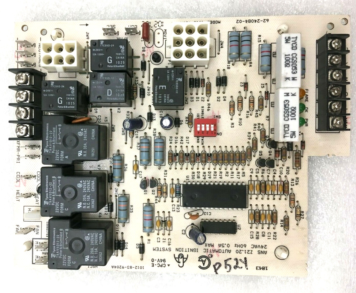 Rheem Ruud Weather King 62-24084-02 Furnace Control Board 1012-920A used #P524**