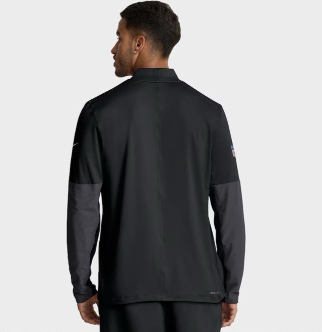 Detroit Lions Nike 2025 Sideline Dri-FIT Half-Zip Pullover - Black