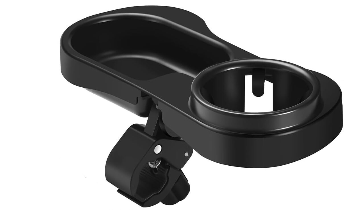 Upgraded 2 in 1 Universal Stroller Snack Tray with Cup Holder Attachment