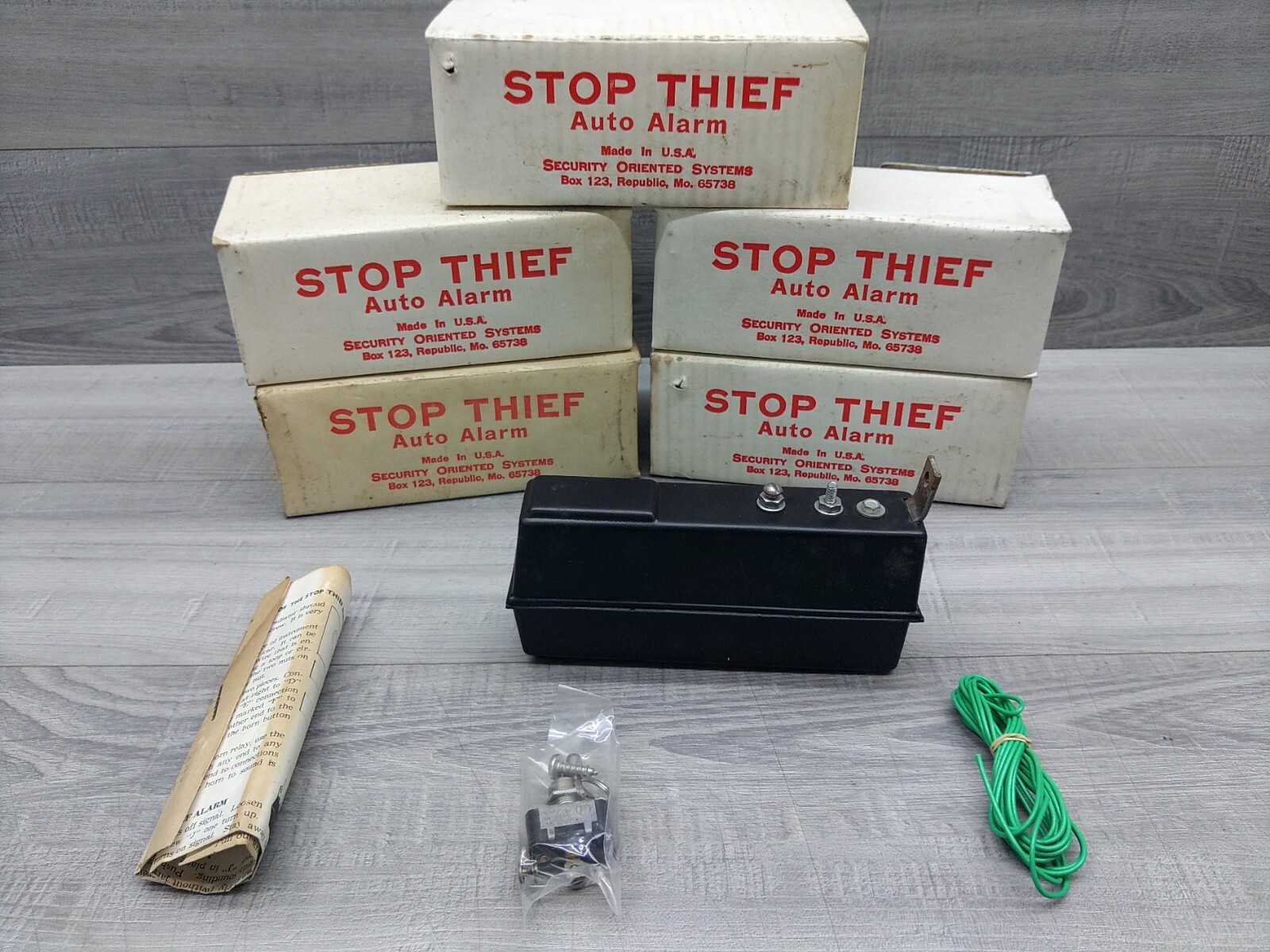 Lot Of 5 Vintage Stop Thief Auto Alarm NOS.