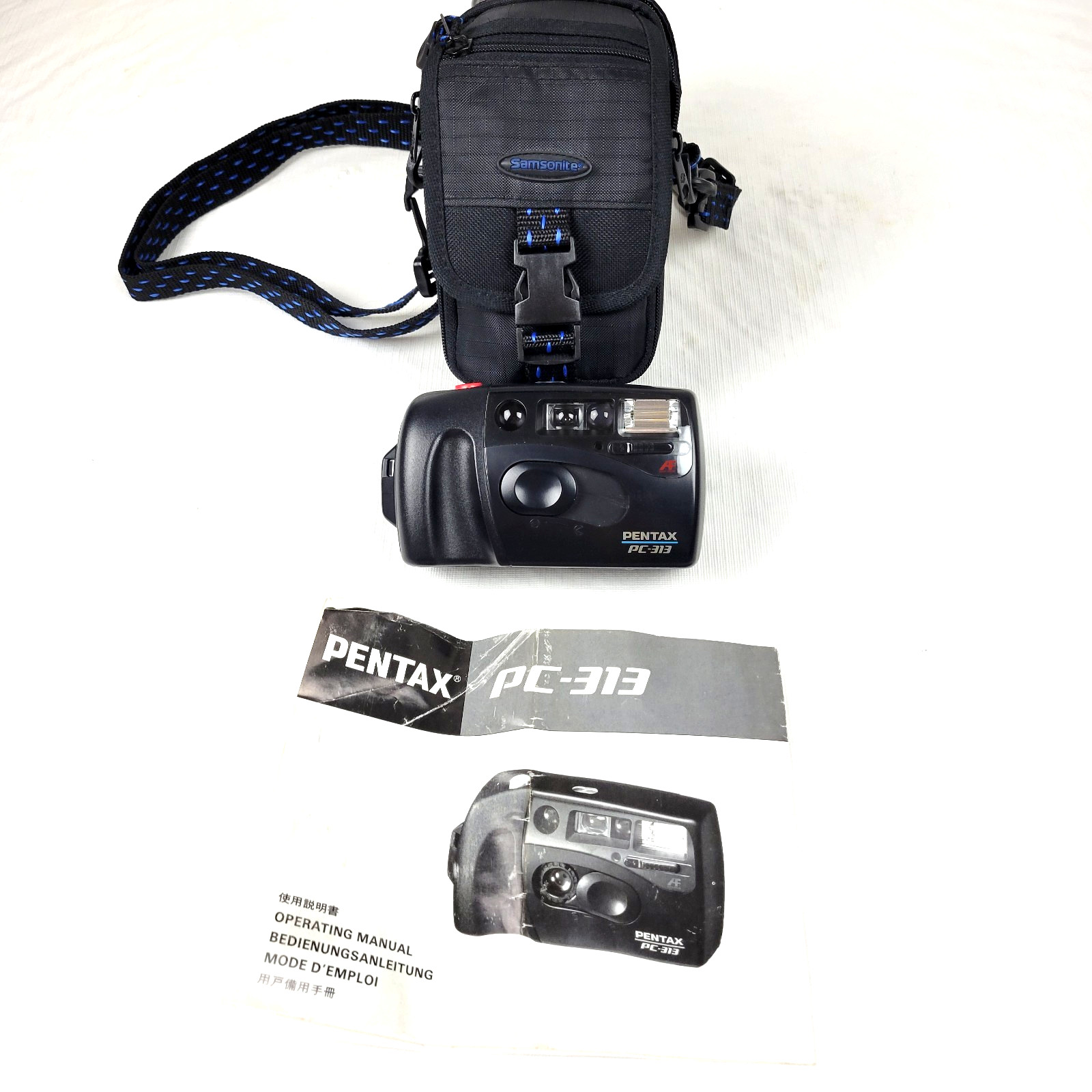 Pentax PC-313 35mm Point & Shoot Film Camera + 4 new rolls of Kodak film VINTAGE