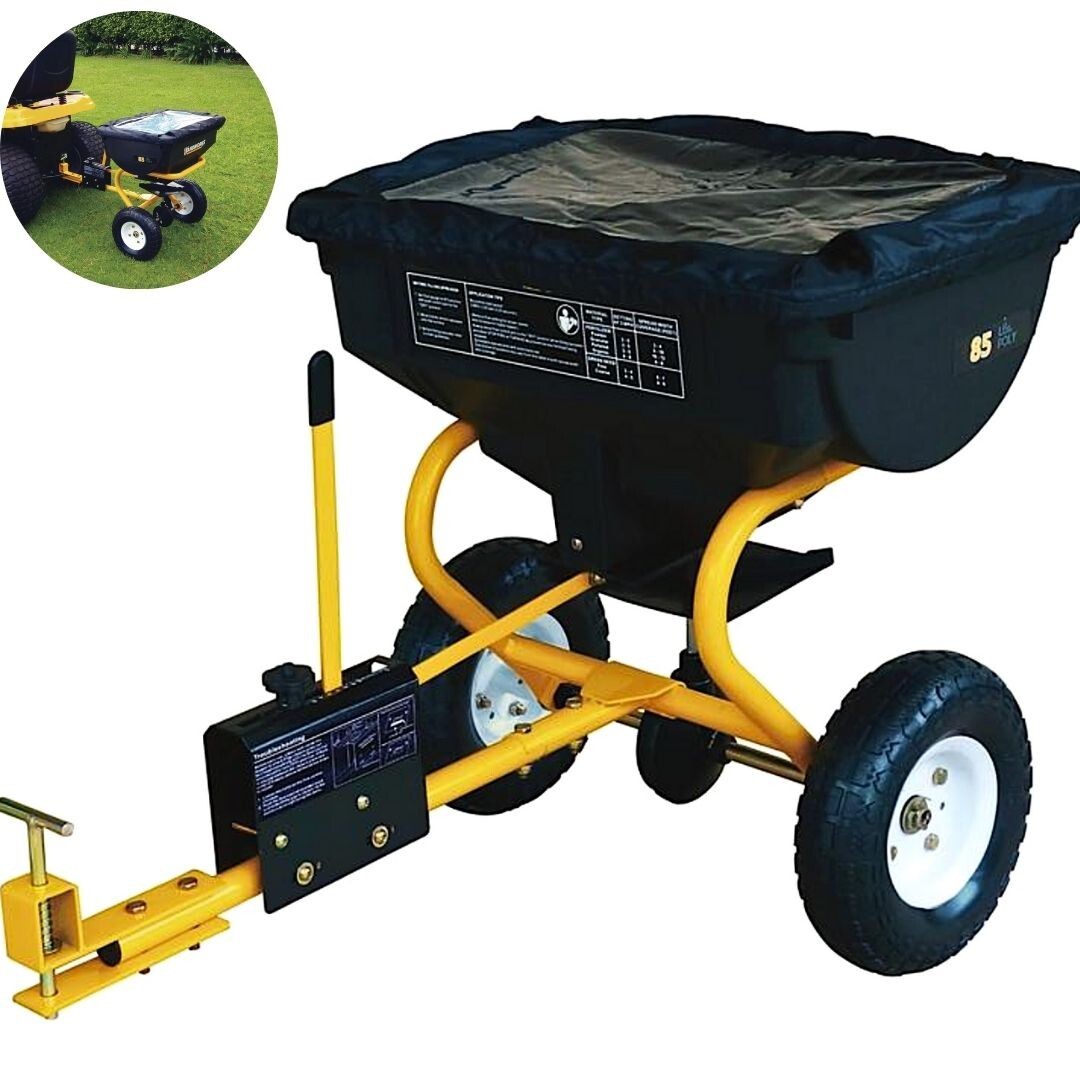 Heavy Duty 85lb Tow Behind Broadcast Spreader ATV Garden Tractor Seed Spreader