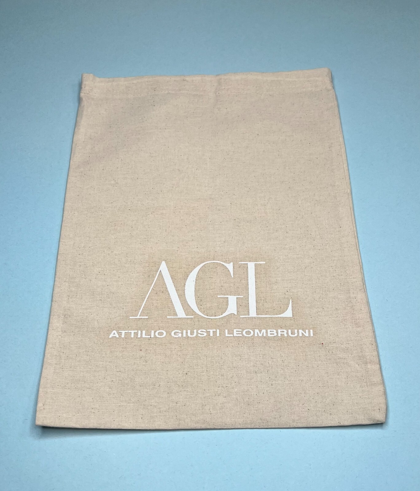 AGL Attilio Giusti Leombruni Shoe Purse Travel Dust Bag, Beige, 14" x 10"