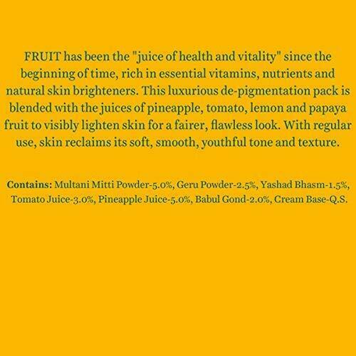 Biotique Ayurveda Fruit Whitening &Tan Removal Face Pack 75g-