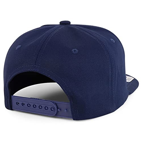 3D Mexico Pride Embroidered Flatbill Snapback Cap One Size Navy