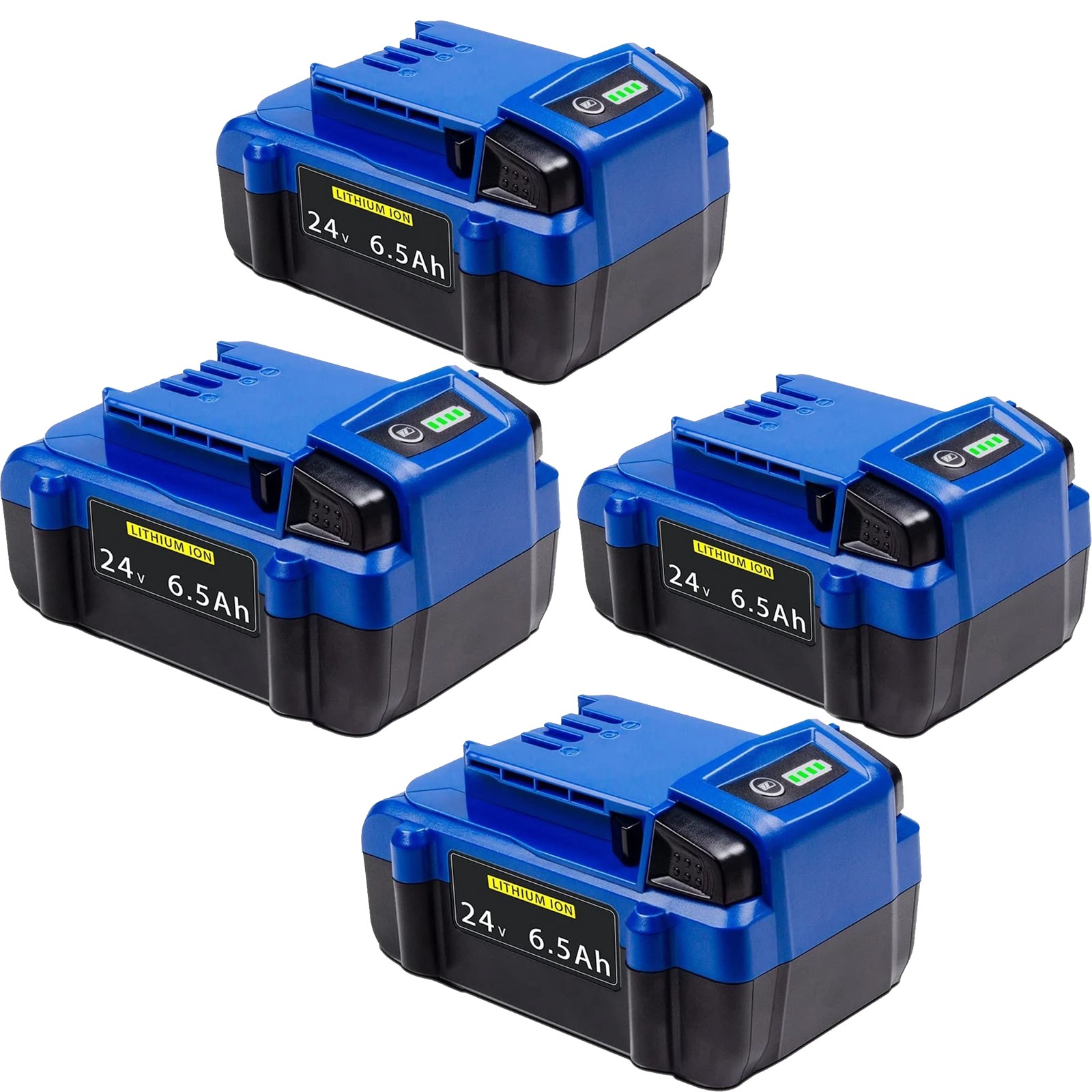 4Pcs 24V For Kobalt 24V Max 6.5Ah Lithium Ion Battery KB624-03 KB524-03 KB424-03