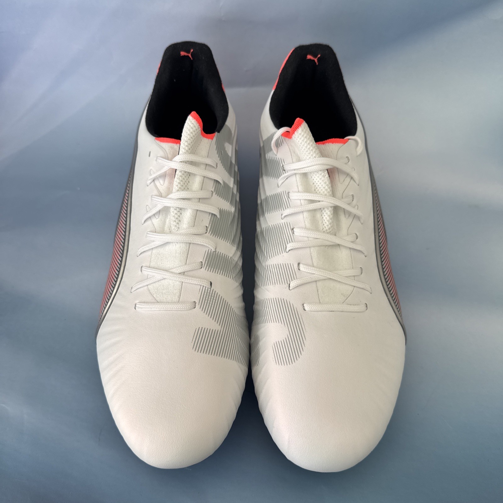 Puma King Ultimate FG AG Puma White Puma Silver 108821-01 Men's Size 7