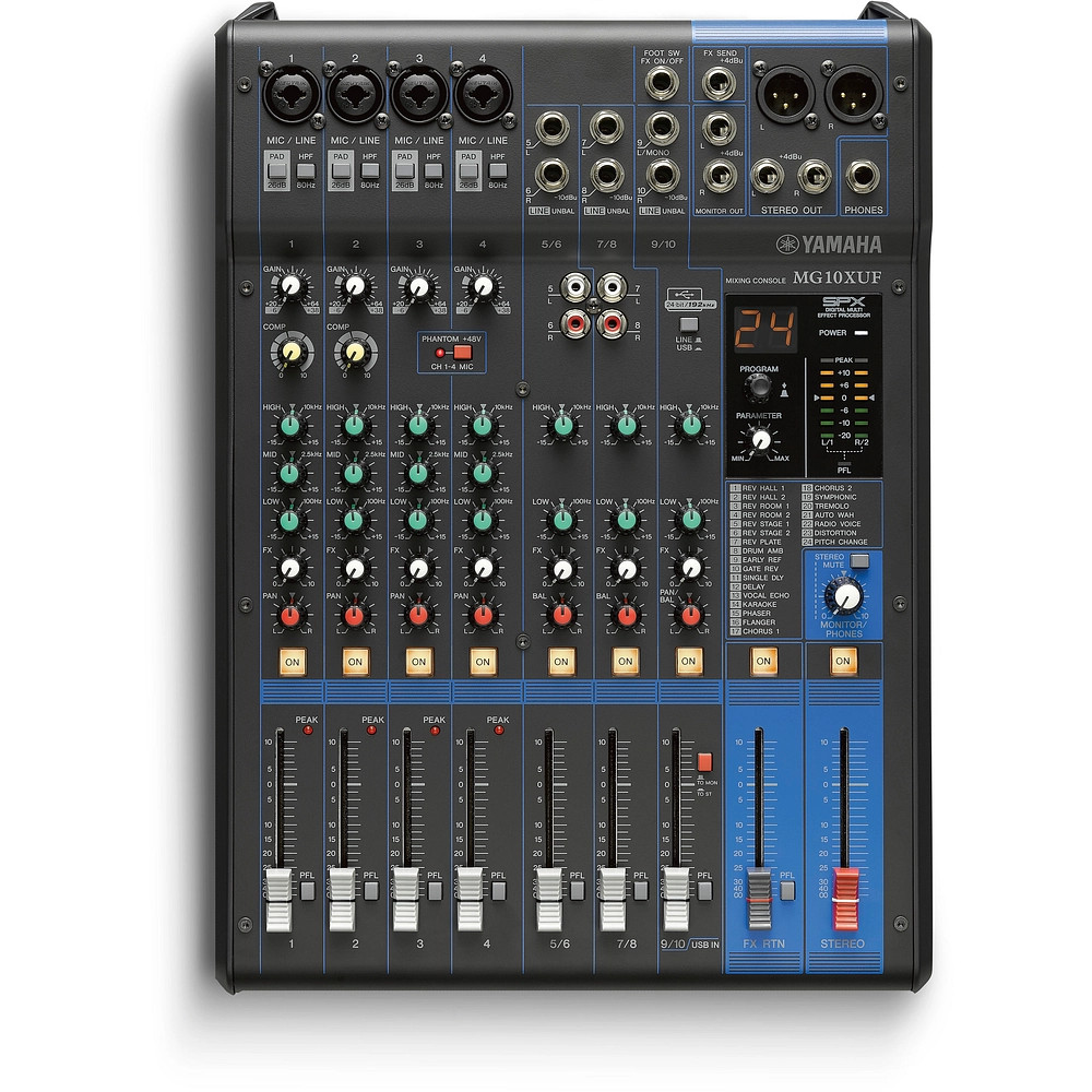 Yamaha MG10XUF 10Channel Analog Mixer