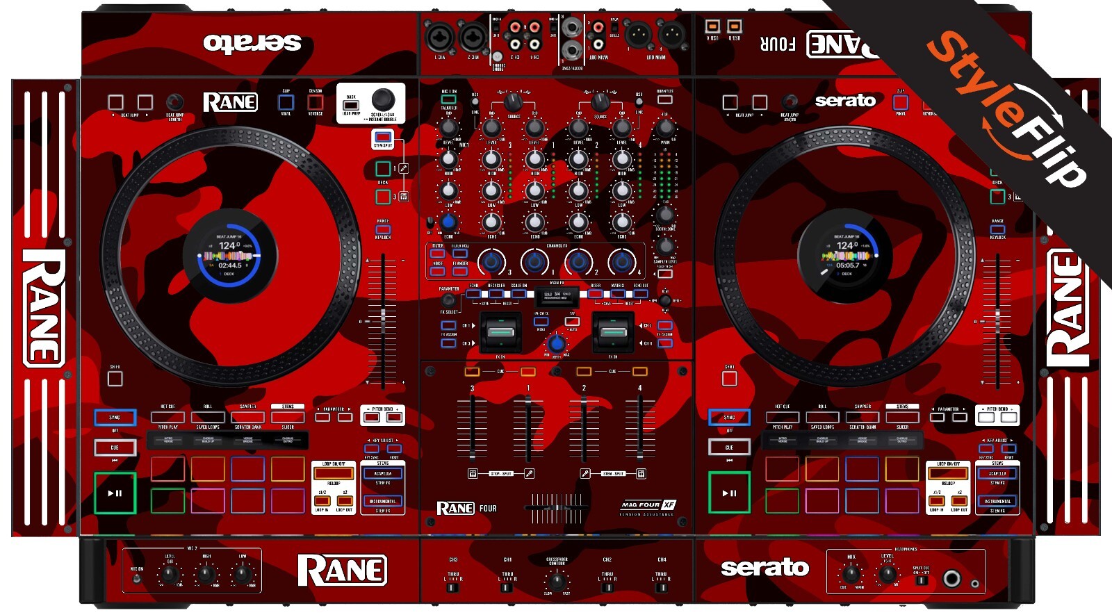 Rane Four Skin | Red Camo | Protective Decal | StyleFlip Skins