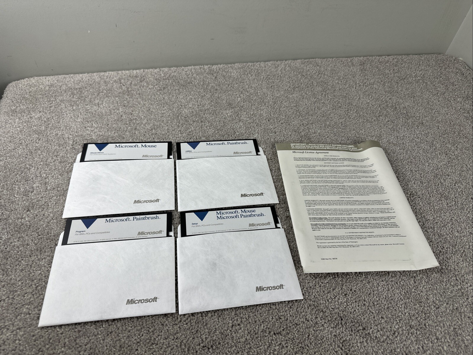 Rare Microsoft Paintbrush Software 4 Floppy Disks