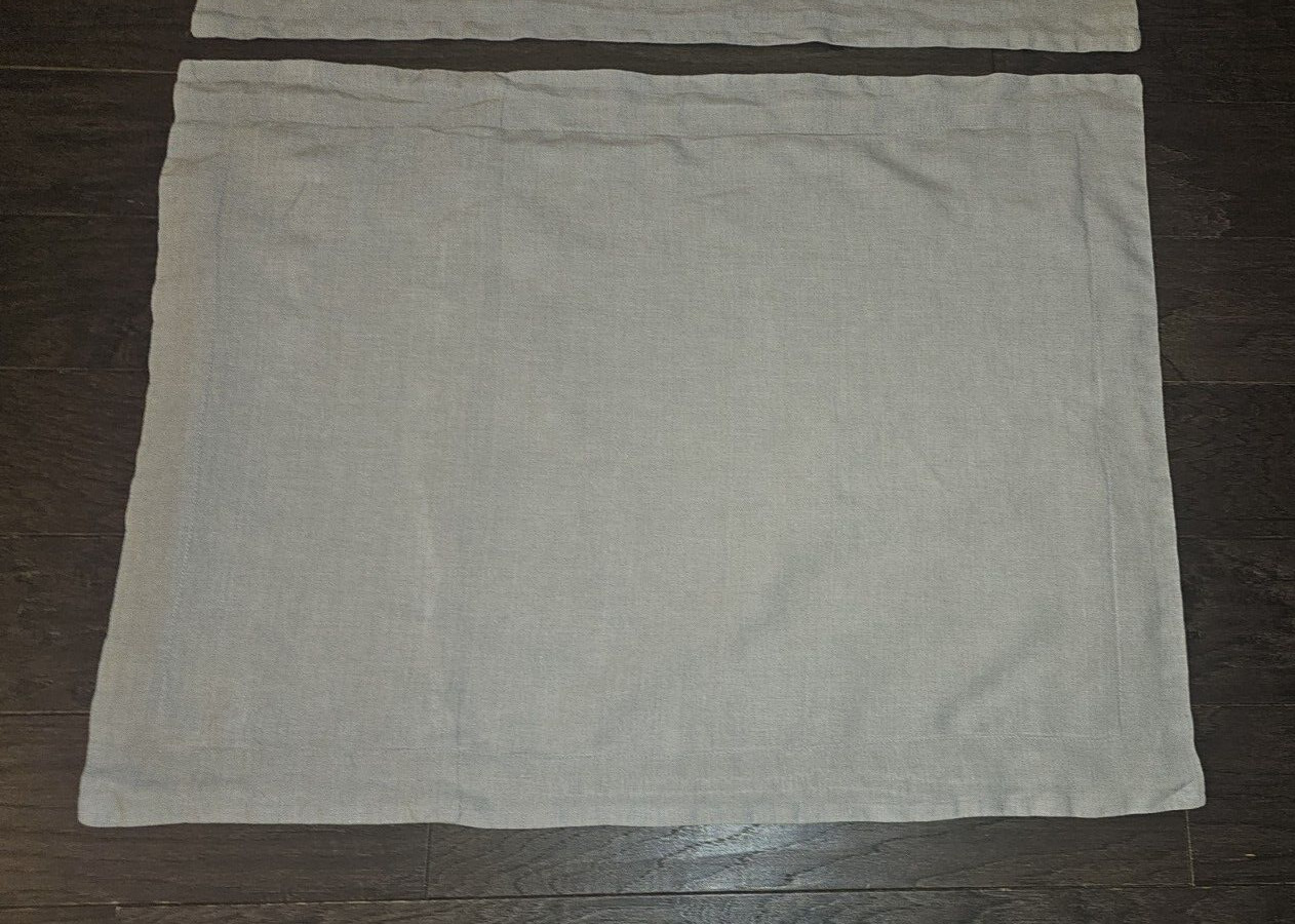 Restoration Hardware Linen Standard Pillow Shams Light Gray 2 TWO