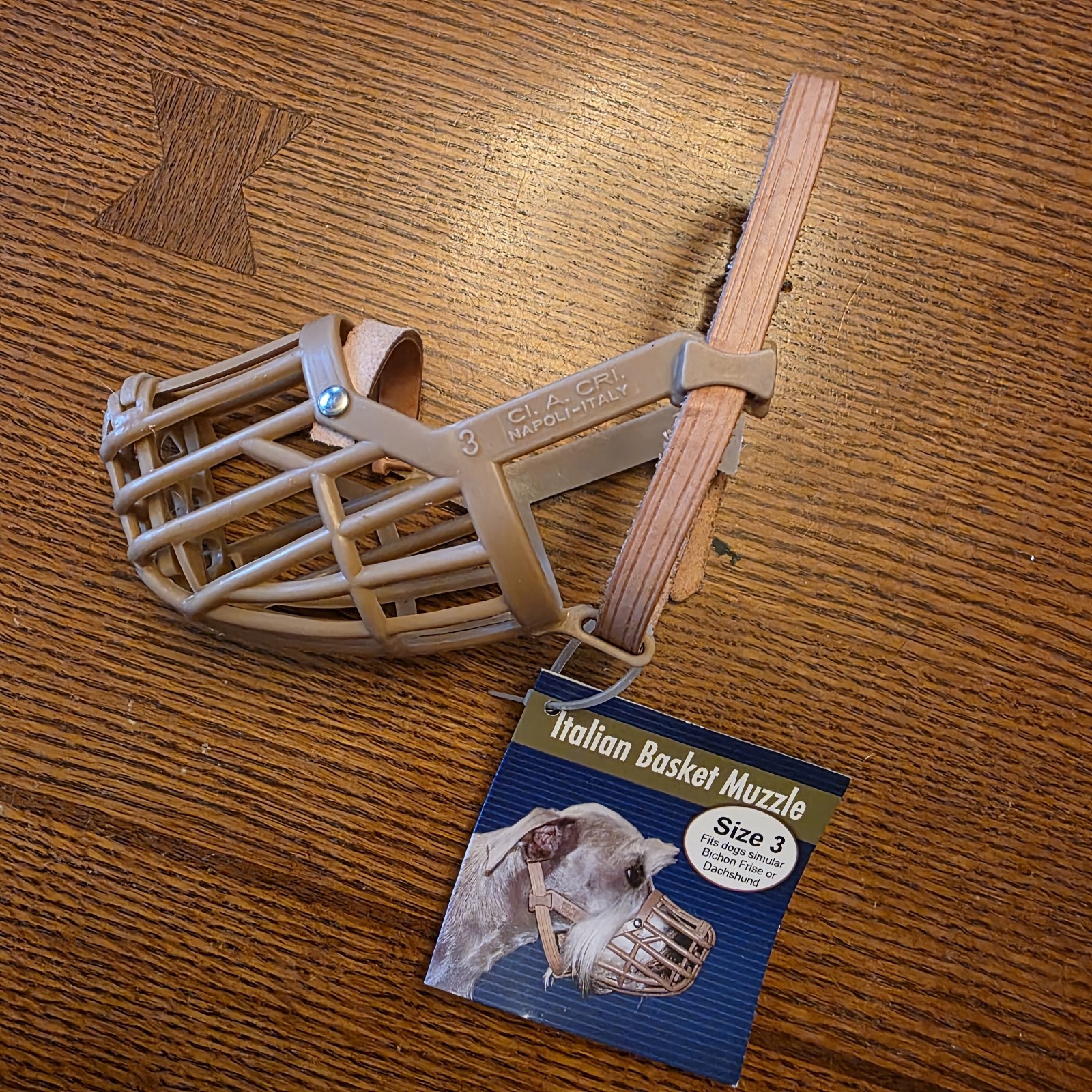 OmniPet- Tan Italian Basket Muzzle Sz 3 Dogs Simular to Bichon Frise or Dachshun