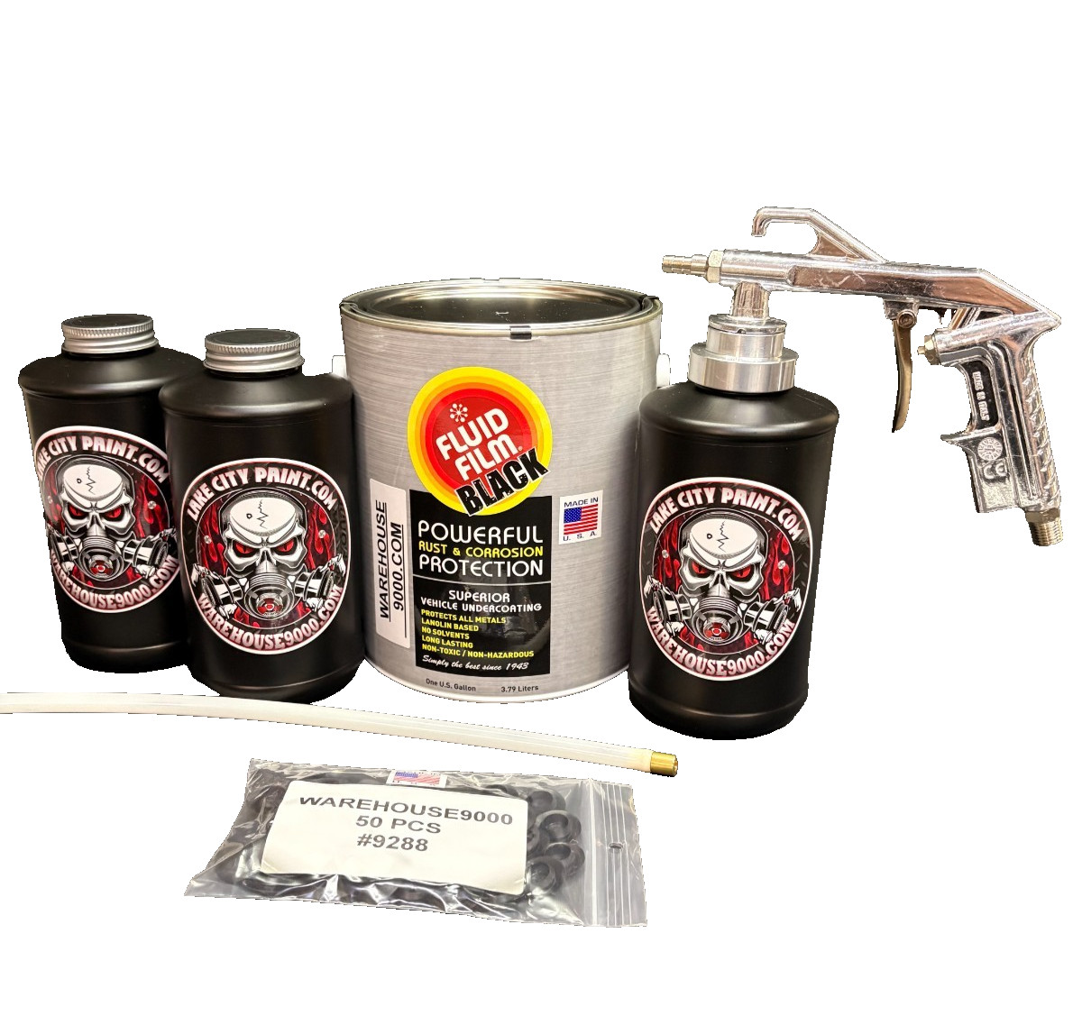 Black Fluid Film Semi-Pro Undercoating Gun - Straight Wand Kit (3 B Quarts)