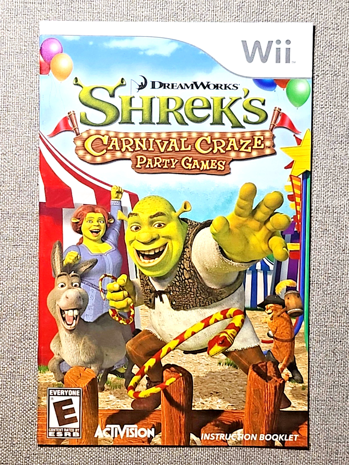 Shrek's Carnival Craze Instruction Manual Only - Nintendo Wii