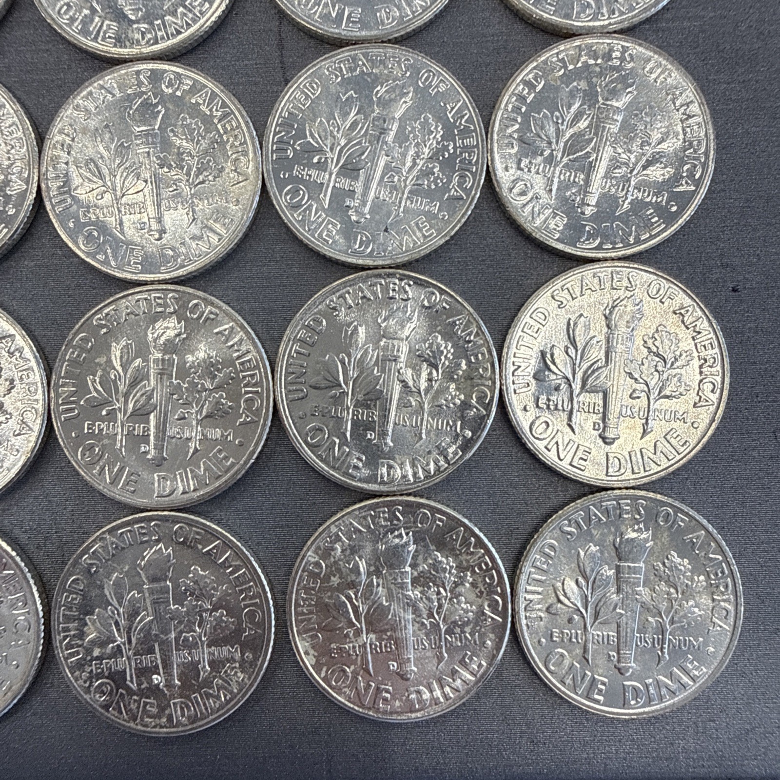 1957 D Roosevelt Silver Dime 50 Coins