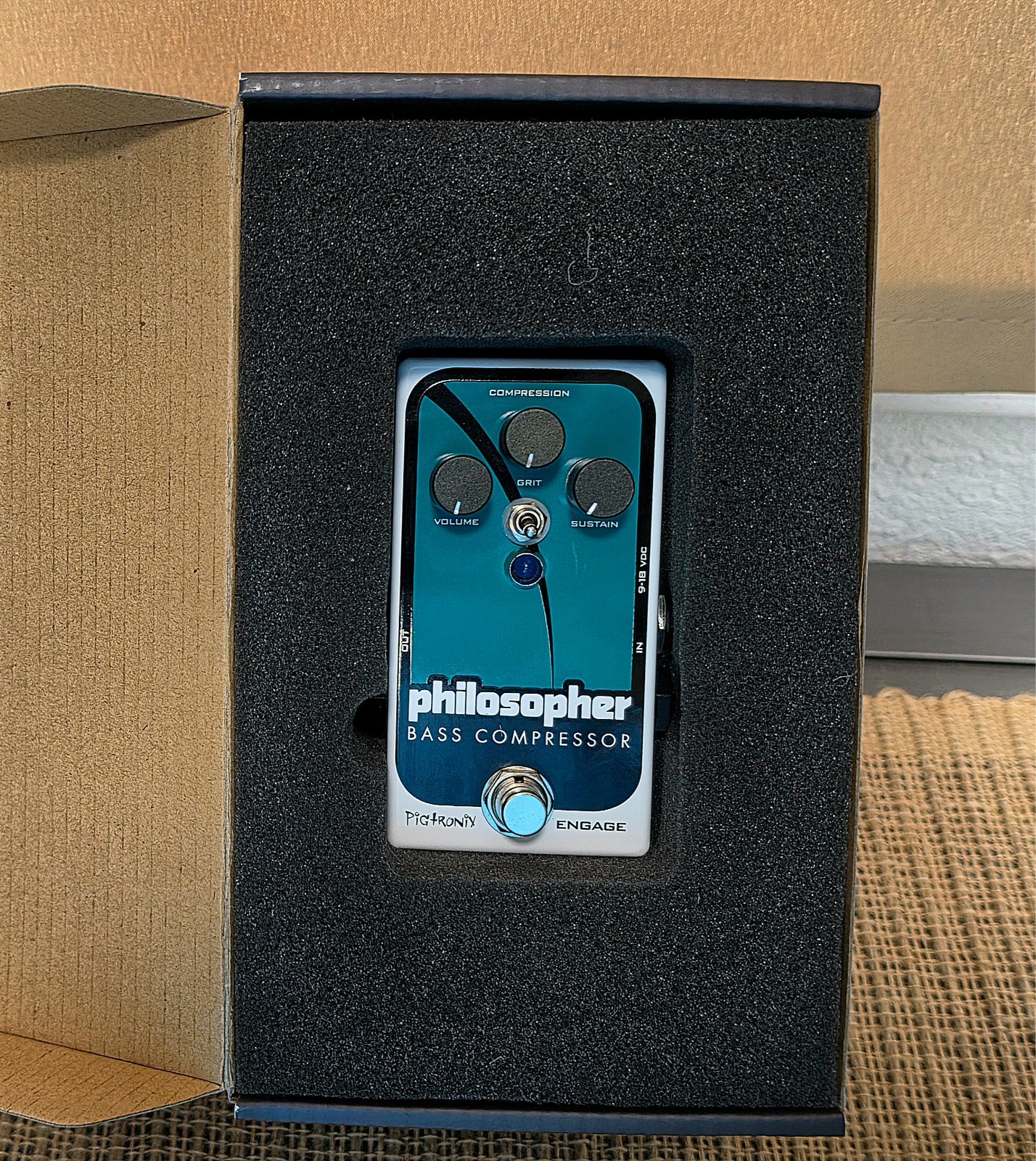 Pigtronix Philosopher Bass Compressor 2010s - Teal/Black/White