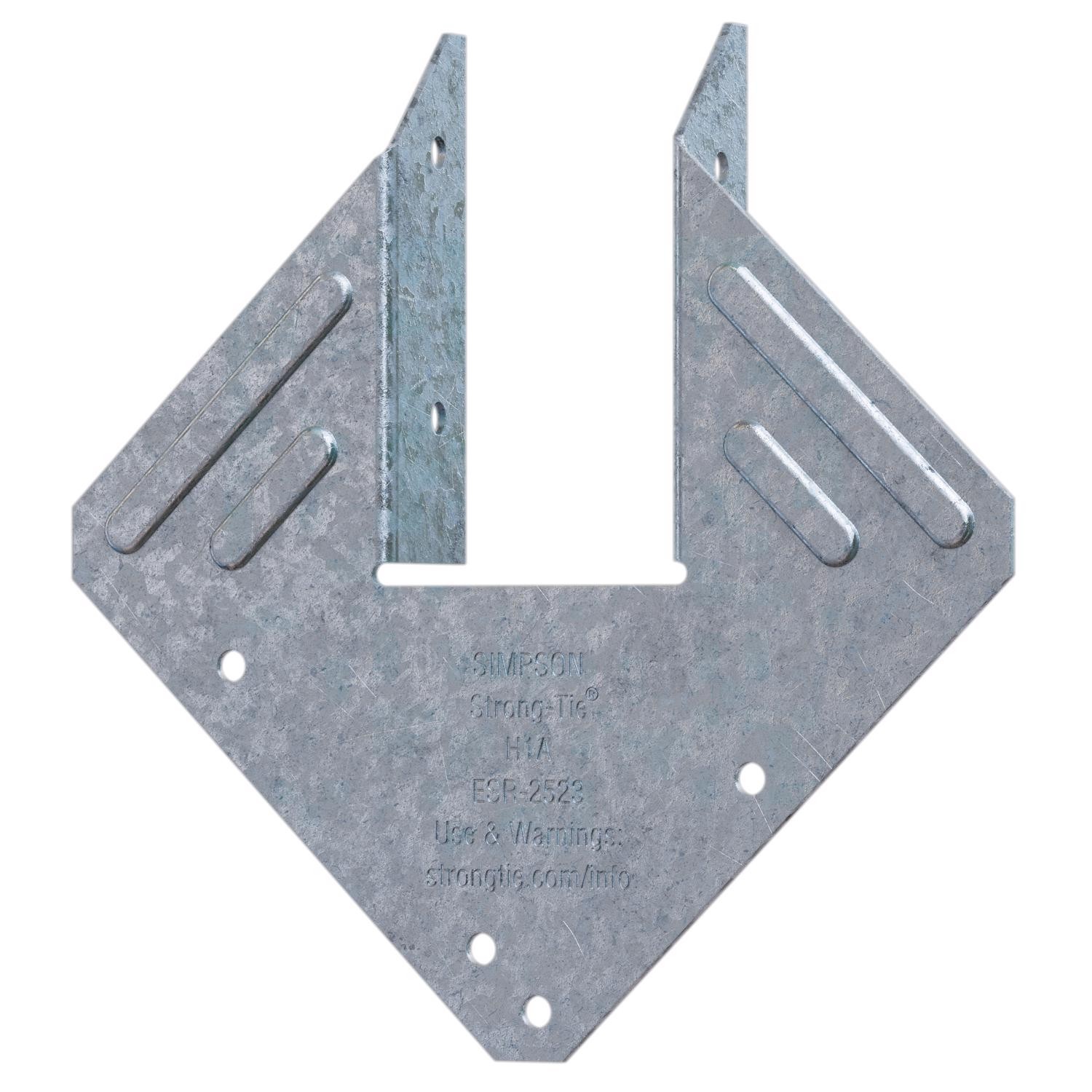 Simpson Strong-Tie H1 18 ga. Galvanized Steel Hurricane Tie 4 H x 4 W in. BX/100