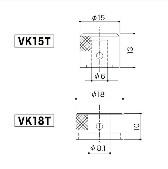 GOTOH VK15T/VK18T Stacked Concentric Bass Guitar Knobs