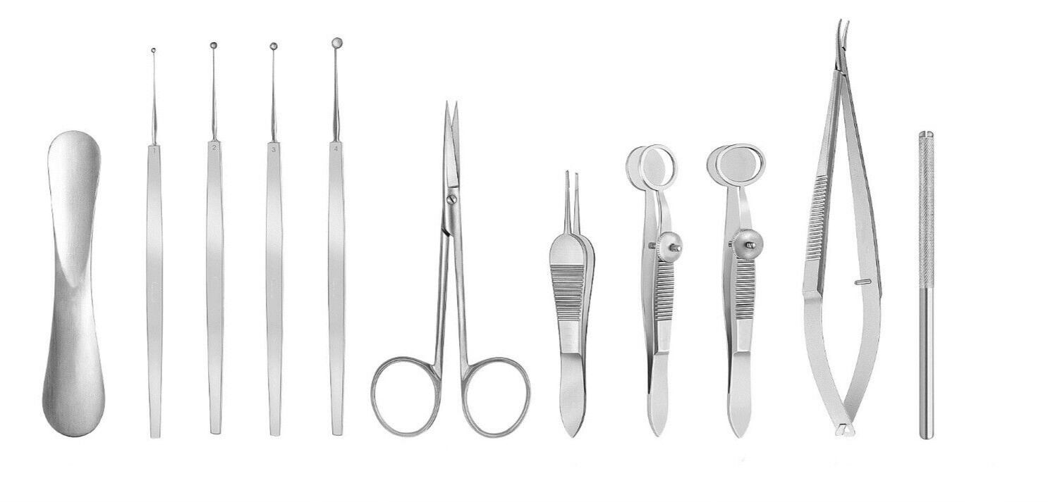 Chalazion Surgery Instruments Set 11 PCs Ophthalmic Surgical Instruments