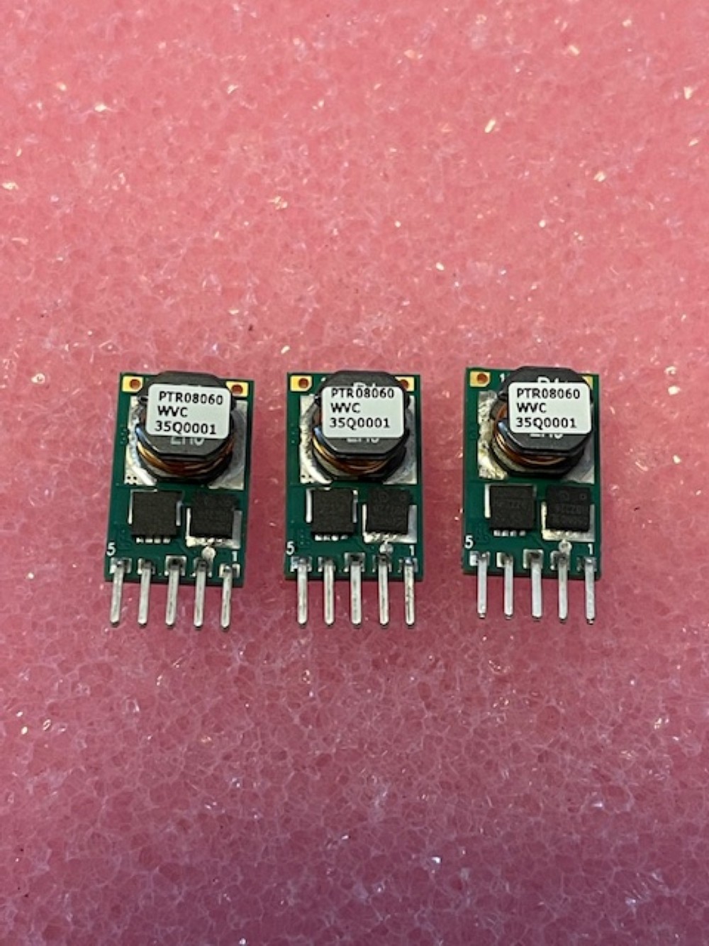 3 pcs, 6 Amp PTR08060WVD  WVC Texas Instrument DC-DC 4.5/14VDC in to 0.6-5.5VDC