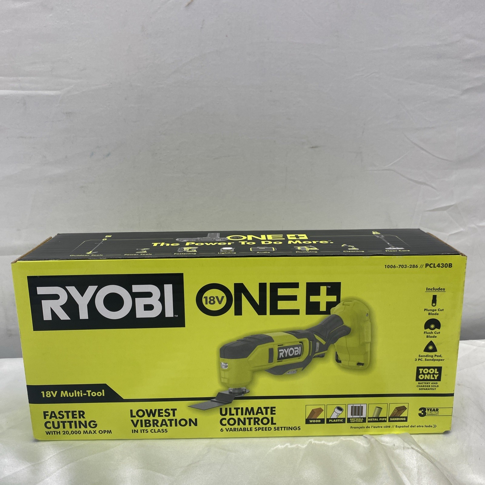 RYOBI ONE+ 18V Multi-Tool Cordless PCL430B Tool Only