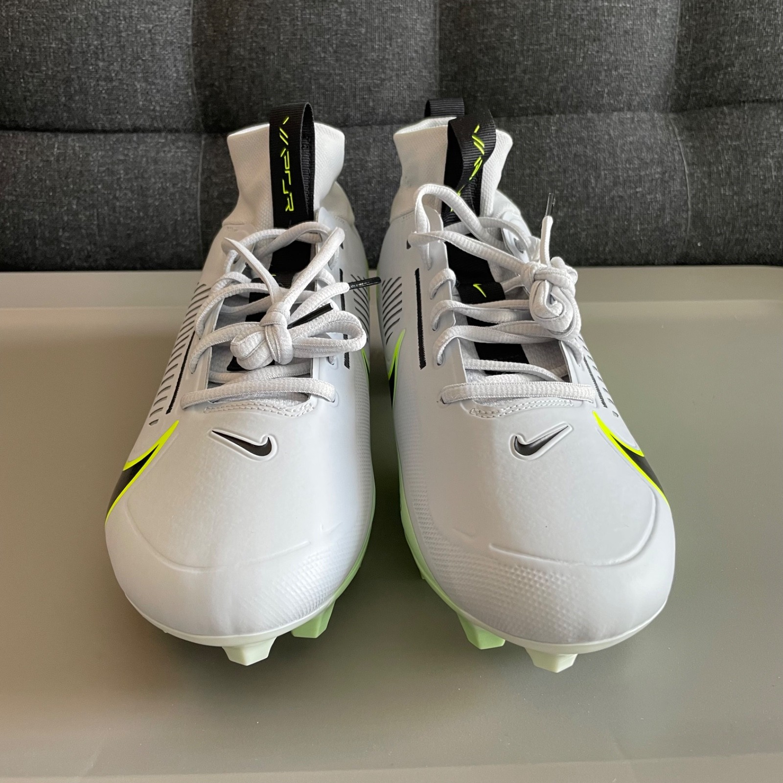 Nike Vapor Edge Pro 360 2 Football Cleats Platinum DA5456-004 Men's NEW NBY