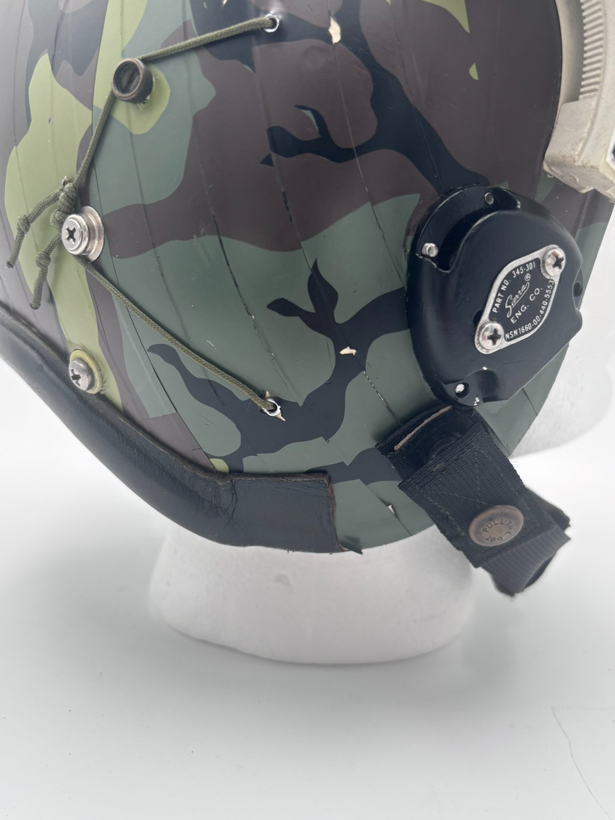USAF HGU-26/P Dual Visor Flight Helmet Woodland Camo Taped - Size Large