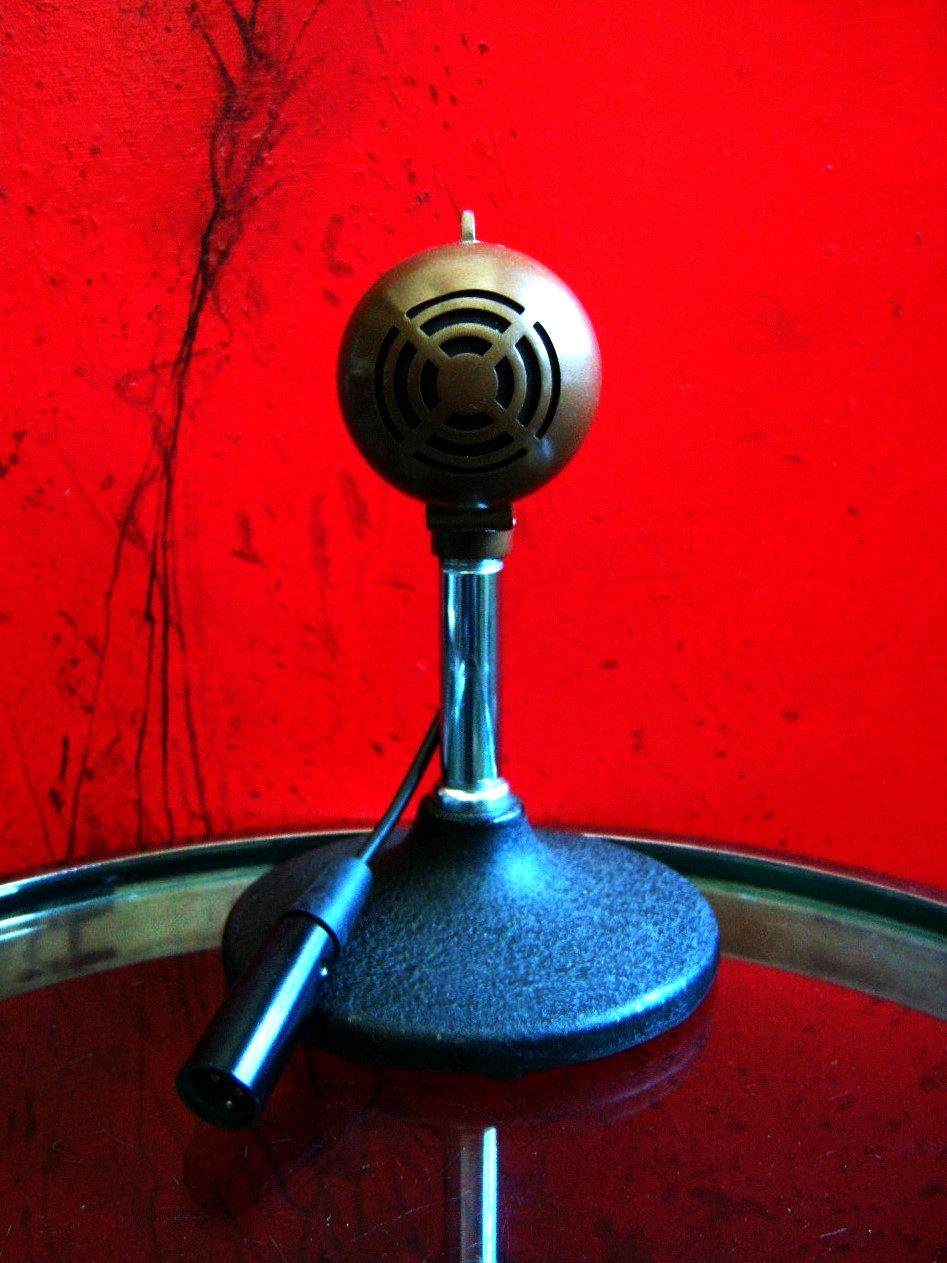 Vintage 1940's Turner BD dynamic "bullet" harp mic Hi Z microphone w cable BX