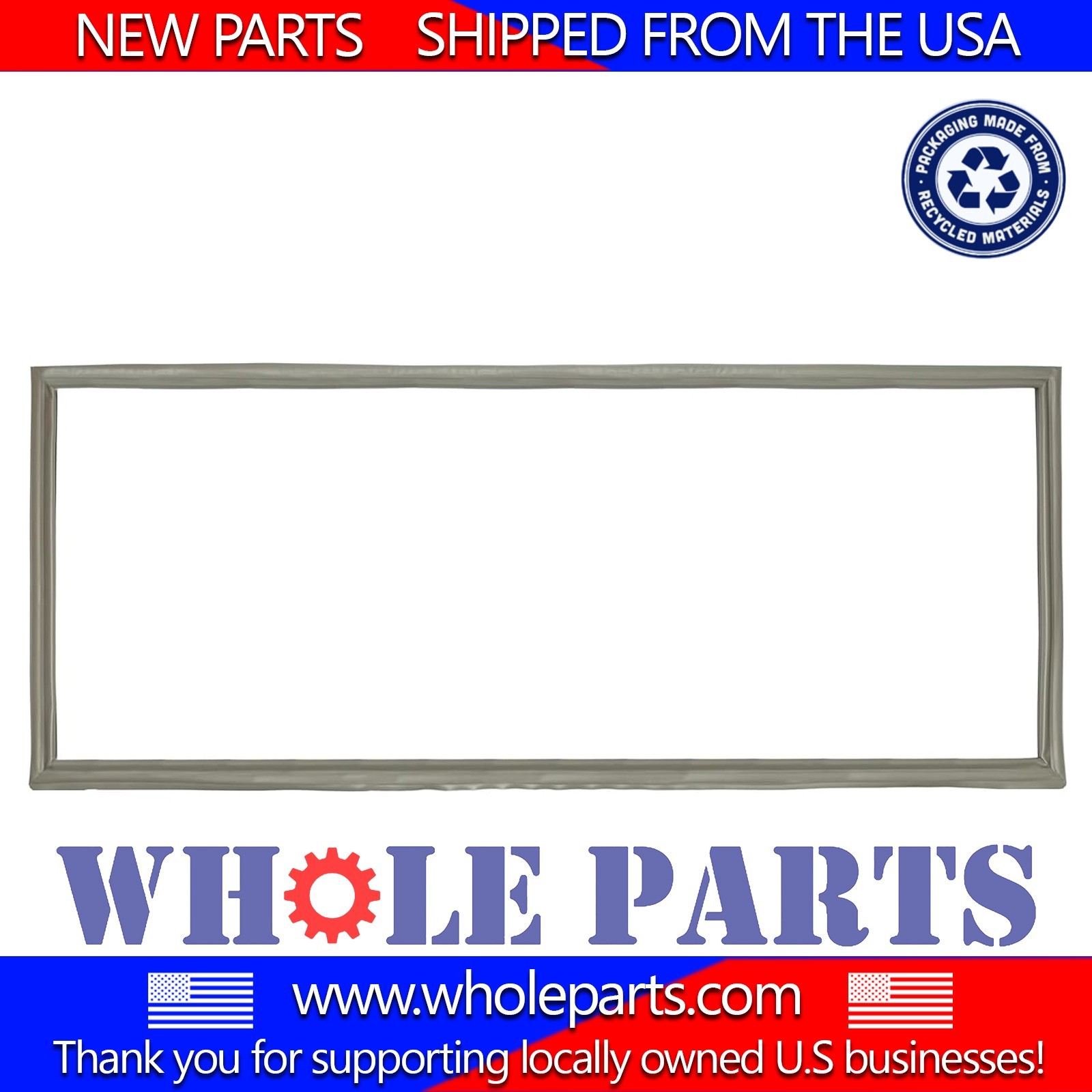 New W10830046 Refrigerator Fresh Food Door Gasket (Gray)